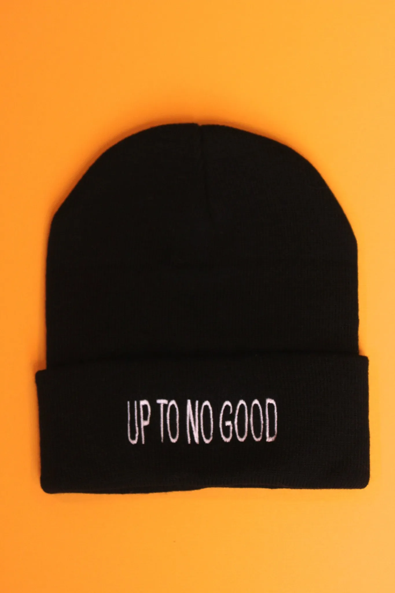 Up To No Good Black Beanie