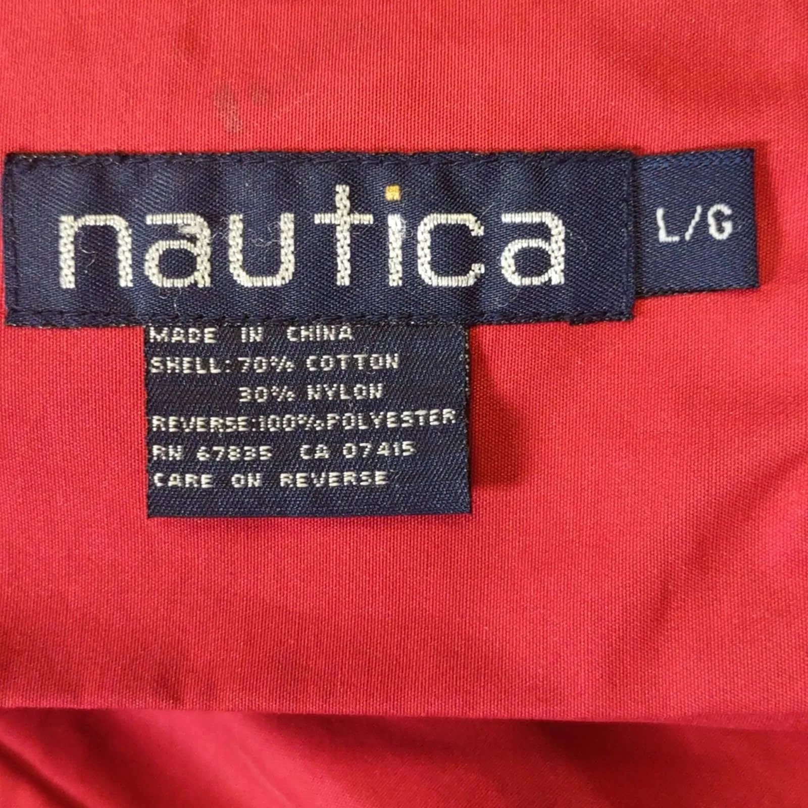 Vintage Nautica Reversible Fleece Jacket Large Y2K