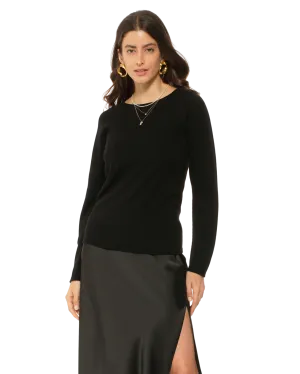 Women's Ultralight Cashmere Raglan Crew Neck Sweater Black